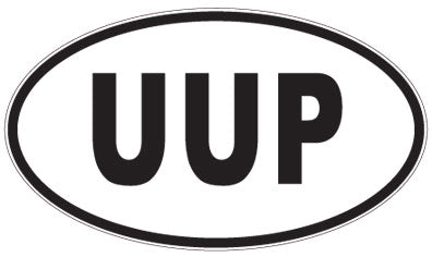 UUP - 3 Letter Initials Oval Magnet