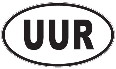 UUR - 3 Letter Initials Oval Magnet