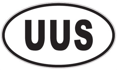 UUS - 3 Letter Initials Oval Magnet