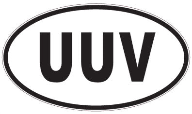 UUV - 3 Letter Initials Oval Magnet