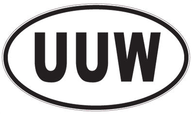 UUW - 3 Letter Initials Oval Magnet
