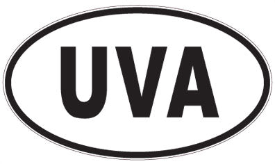 UVA - 3 Letter Initials Oval Magnet