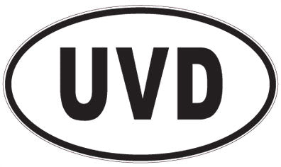 UVD - 3 Letter Initials Oval Magnet