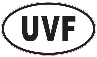 UVF - 3 Letter Initials Oval Magnet