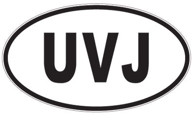 UVJ - 3 Letter Initials Oval Magnet