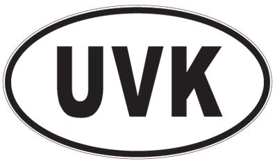 UVK - 3 Letter Initials Oval Magnet