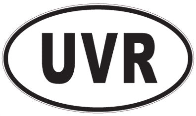 UVR - 3 Letter Initials Oval Magnet