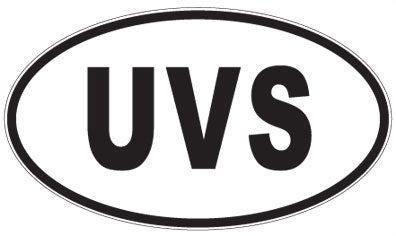 UVS - 3 Letter Initials Oval Magnet