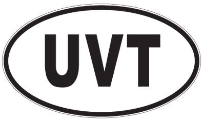 UVT - 3 Letter Initials Oval Magnet