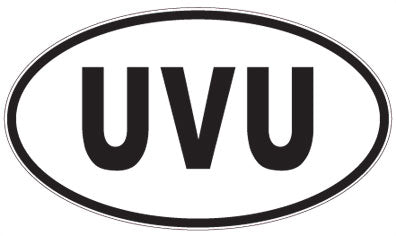 UVU - 3 Letter Initials Oval Magnet