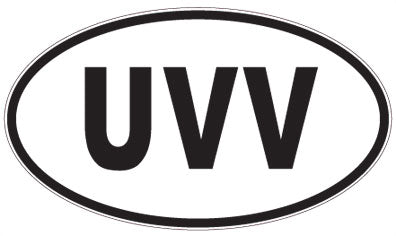 UVV - 3 Letter Initials Oval Magnet