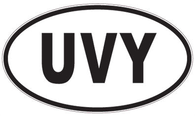 UVY - 3 Letter Initials Oval Magnet
