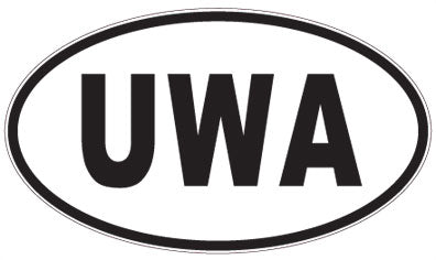 UWA - 3 Letter Initials Oval Magnet