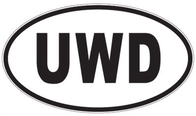 UWD - 3 Letter Initials Oval Magnet