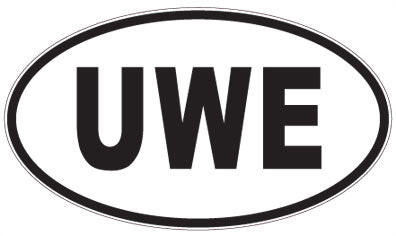 UWE - 3 Letter Initials Oval Magnet
