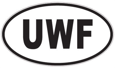 UWF - 3 Letter Initials Oval Sticker