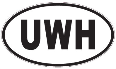 UWH - 3 Letter Initials Oval Magnet