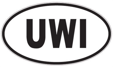 UWI - 3 Letter Initials Oval Magnet