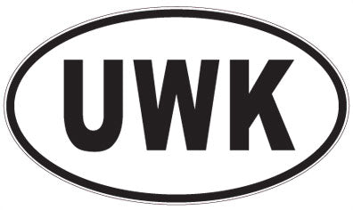 UWK - 3 Letter Initials Oval Magnet