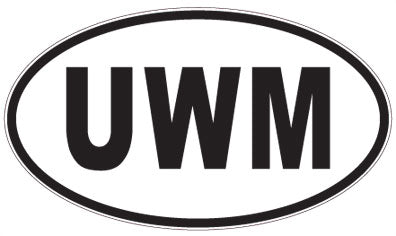 UWM - 3 Letter Initials Oval Magnet
