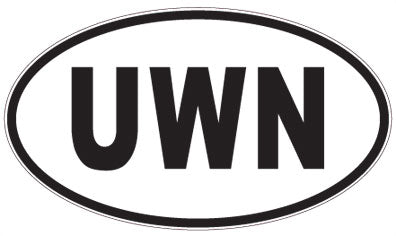 UWN - 3 Letter Initials Oval Magnet