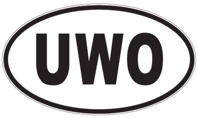 UWO - 3 Letter Initials Oval Magnet