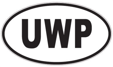 UWP - 3 Letter Initials Oval Magnet