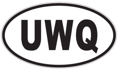 UWQ - 3 Letter Initials Oval Magnet