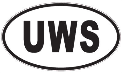 UWS - 3 Letter Initials Oval Magnet