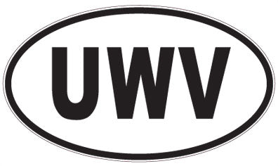 UWV - 3 Letter Initials Oval Magnet