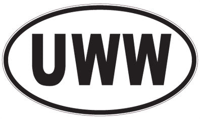UWW - 3 Letter Initials Oval Magnet