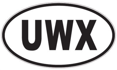 UWX - 3 Letter Initials Oval Magnet