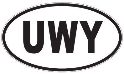 UWY - 3 Letter Initials Oval Magnet