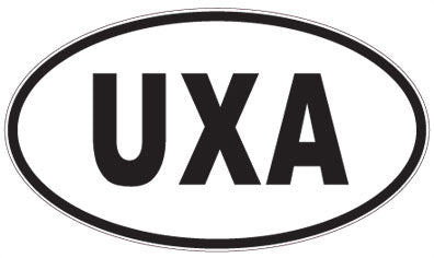 UXA - 3 Letter Initials Oval Magnet