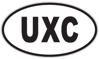 UXC - 3 Letter Initials Oval Magnet