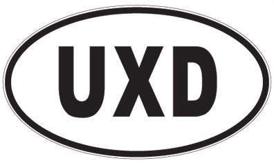 UXD - 3 Letter Initials Oval Magnet