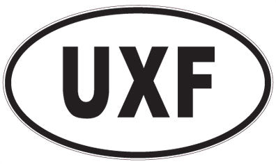 UXF - 3 Letter Initials Oval Magnet