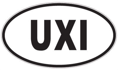 UXI - 3 Letter Initials Oval Magnet