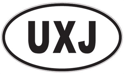 UXJ - 3 Letter Initials Oval Magnet