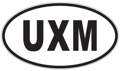 UXM - 3 Letter Initials Oval Magnet