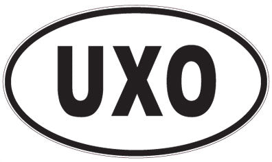 UXO - 3 Letter Initials Oval Magnet