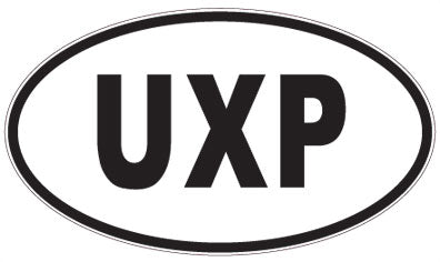 UXP - 3 Letter Initials Oval Magnet
