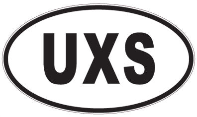 UXS - 3 Letter Initials Oval Magnet