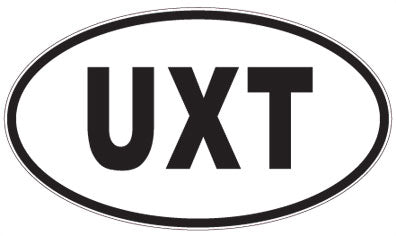 UXT - 3 Letter Initials Oval Magnet