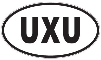 UXU - 3 Letter Initials Oval Magnet
