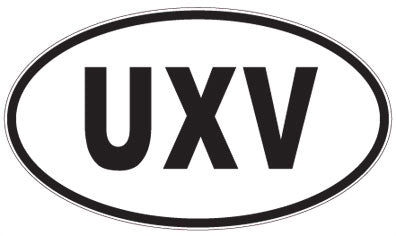 UXV - 3 Letter Initials Oval Magnet