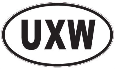 UXW - 3 Letter Initials Oval Magnet