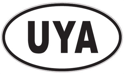 UYA - 3 Letter Initials Oval Magnet