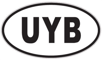 UYB - 3 Letter Initials Oval Magnet