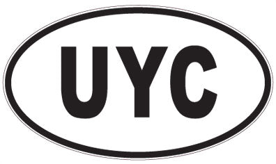 UYC - 3 Letter Initials Oval Magnet